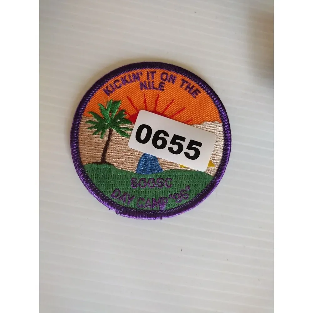 Vintage 1996 GIRL SCOUTS‎ CLUB Felt Patches Colorful Kickin'it On The Nile